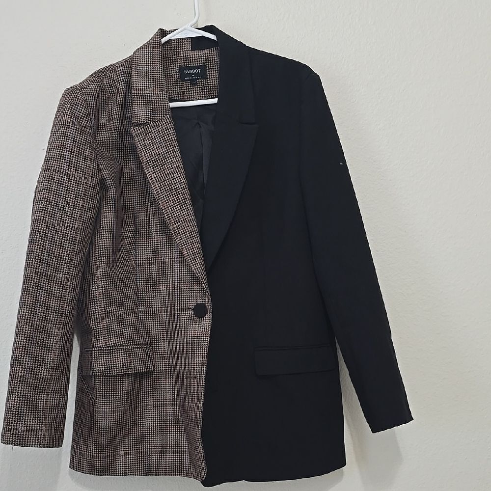 Bardot Black and Brown Men's‎ Blazer Size M